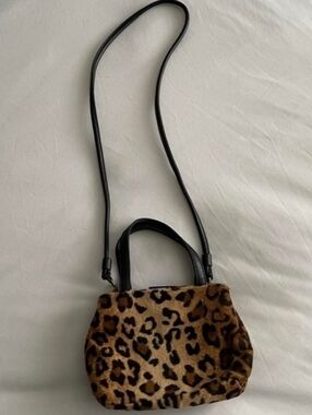 Vintage Y2K Nine West Leopard Print Mini Crossbody Shoulder Bag